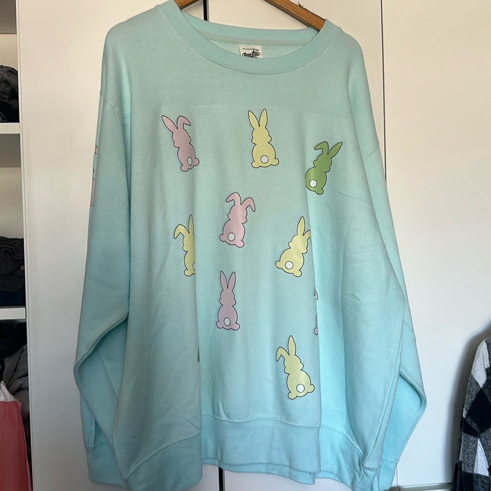 New bunny sweatshirt! Spring! Easter!!